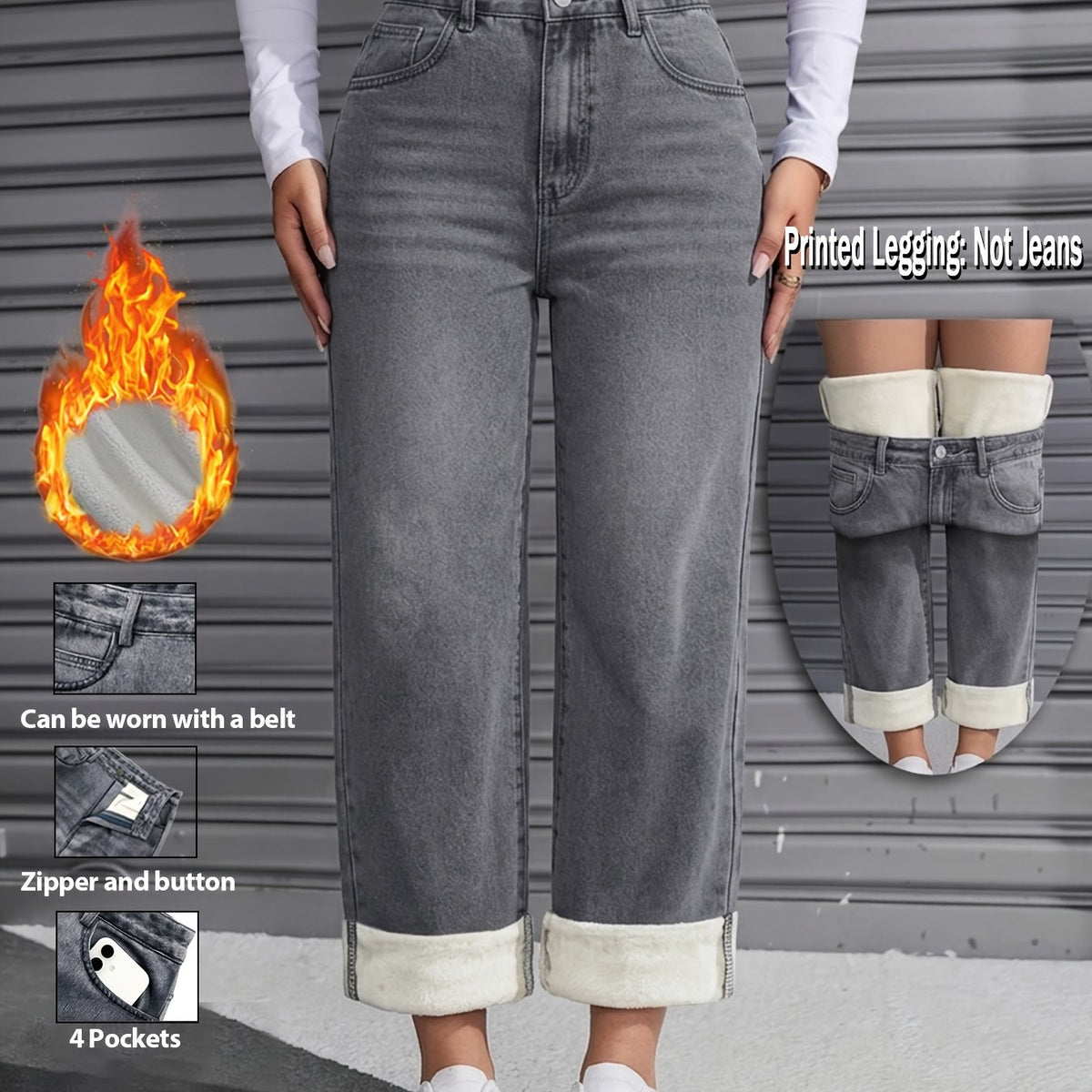 Pantalon grande taille, coupe évasée, fermeture zippée, tenue franche — composition : 93% Polyester, 7% Élasthanne