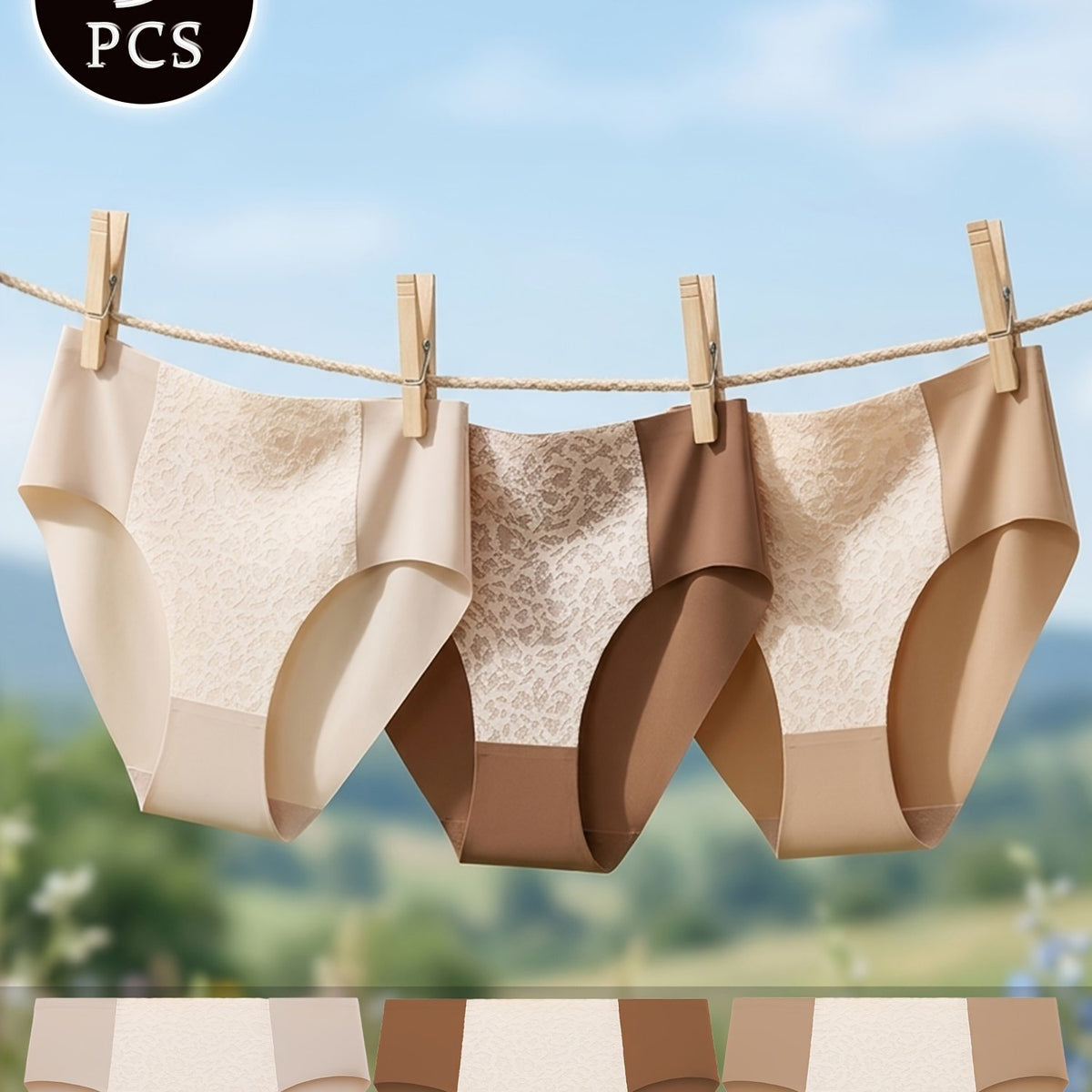 Culotte grande taille en dentelle, broderie, effet ajouré — matière : polyamide