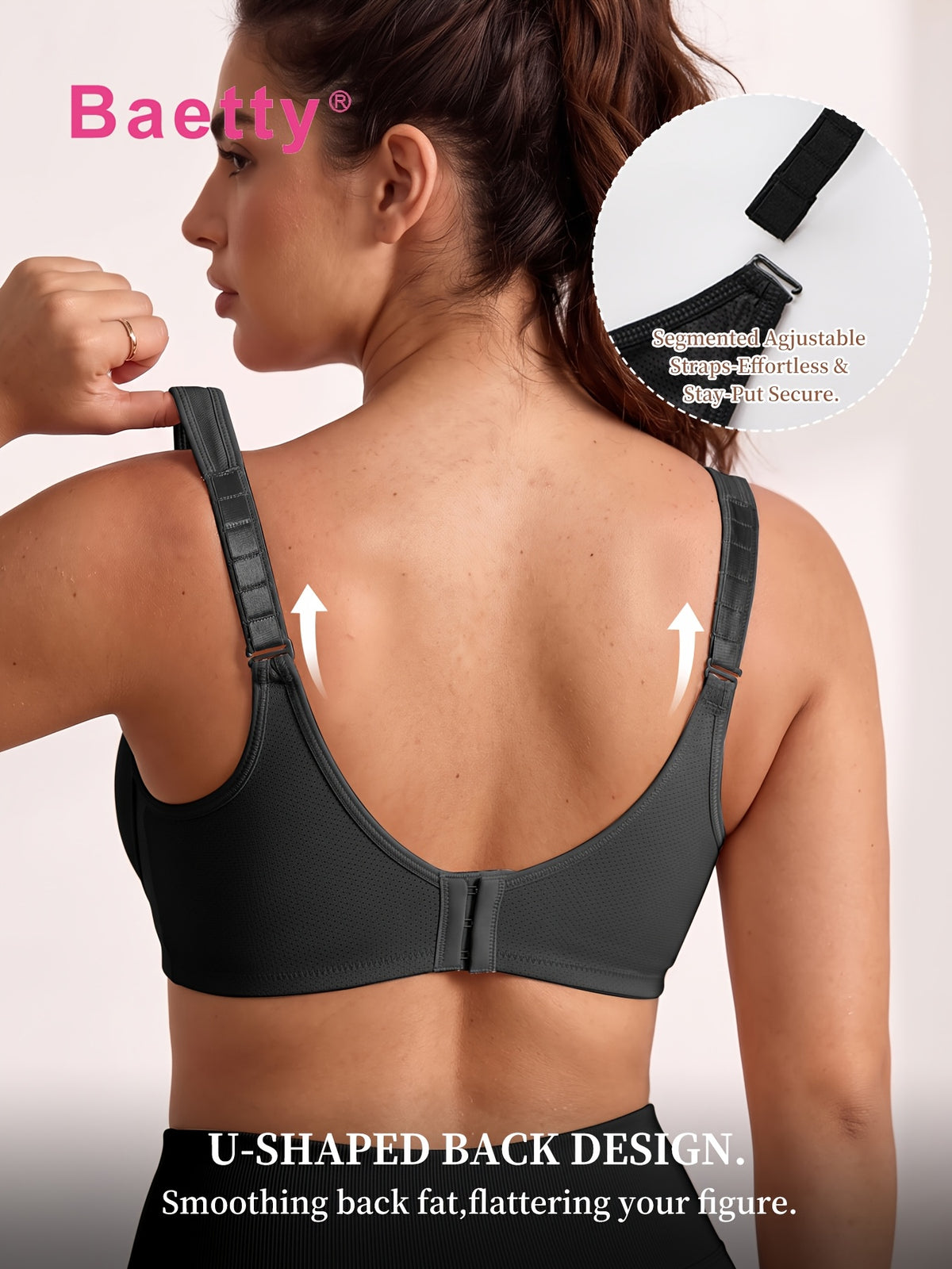 Soutien-gorge de sport grande taille — Deux bonnets cerclés