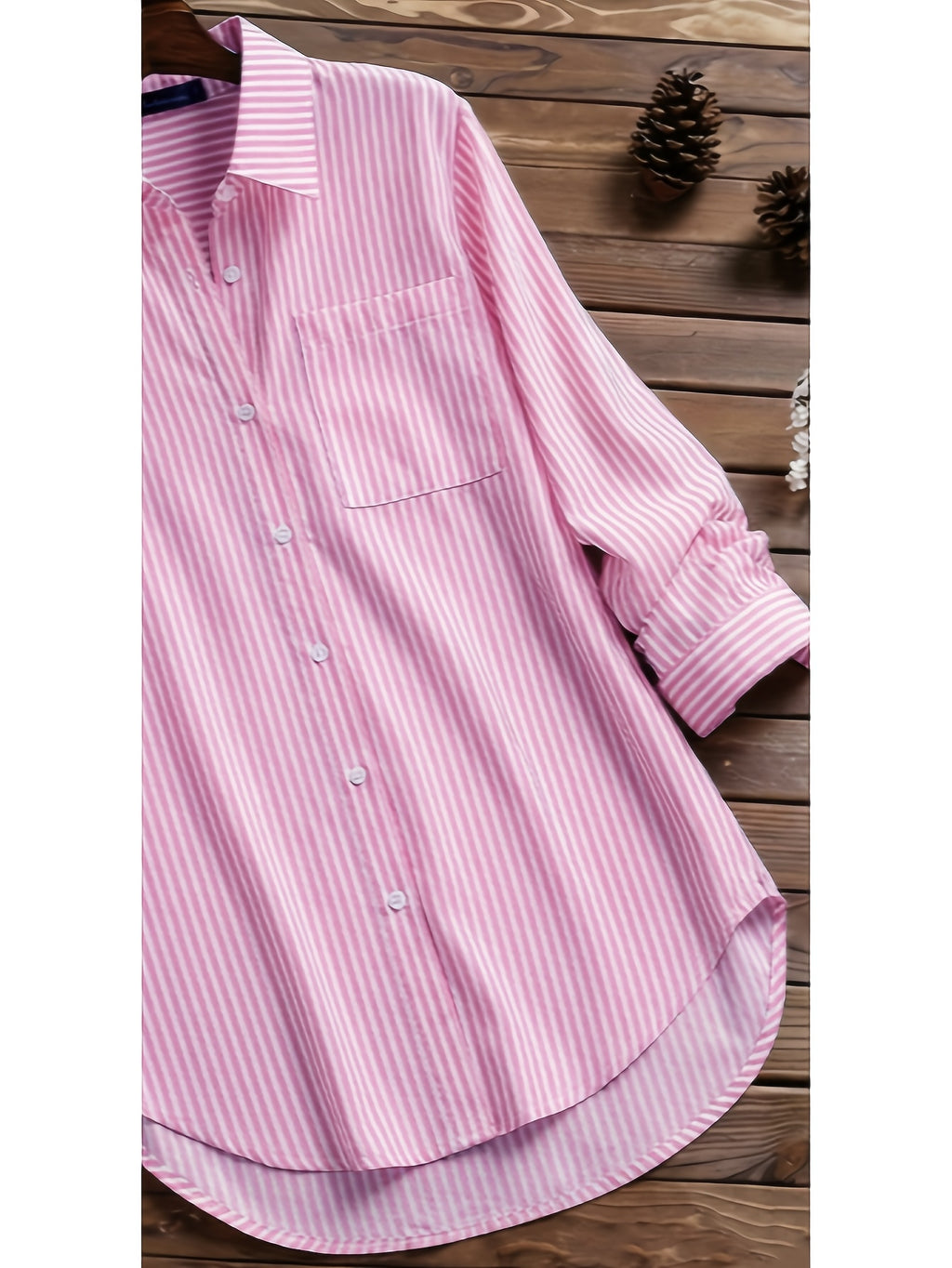Chemise grande taille à carreaux, coupe ample, boutonnage, manches longues, vu de dos