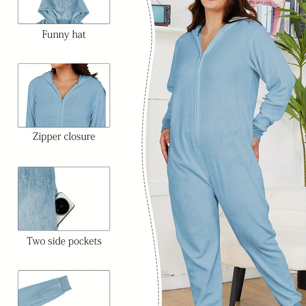 Combinaison grande taille, coupe oversize, capuche, chaleur d'hiver, tissu opaque