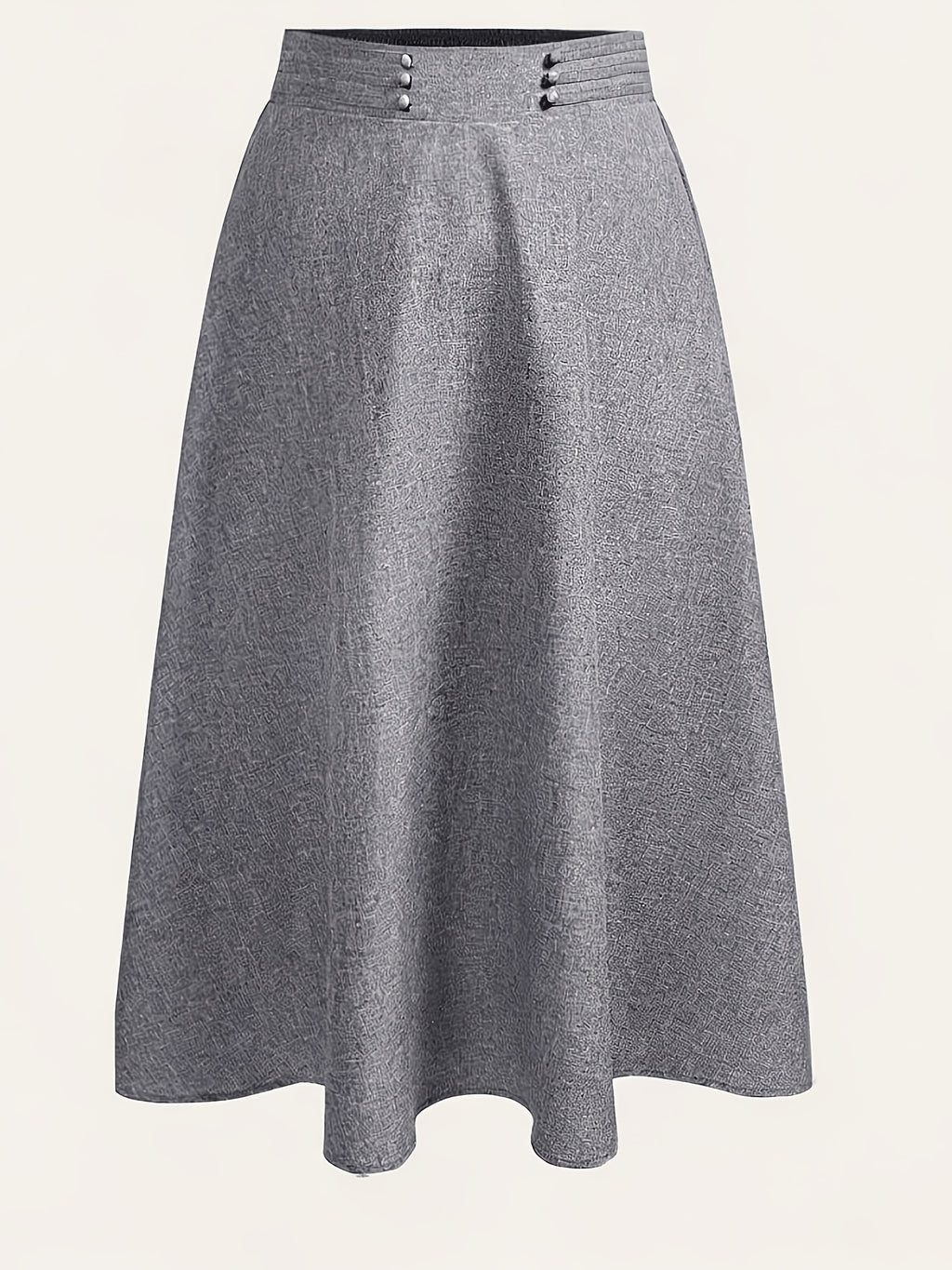 Jupe grande taille, coupe évasée, allure élégante, tissu opaque