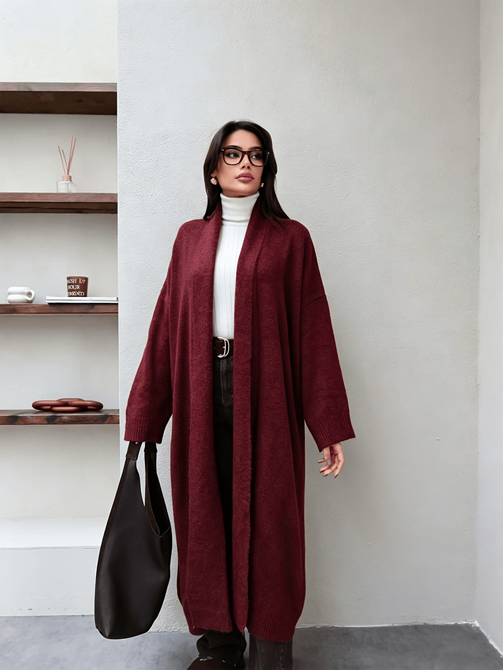 Gilet grande taille, coupe oversize, toucher moelleux, chaleur d'hiver, vue de profil