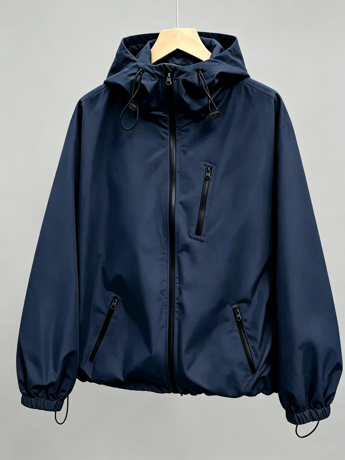 Veste grande taille, poches pratiques, coupe-vent, vue de profil