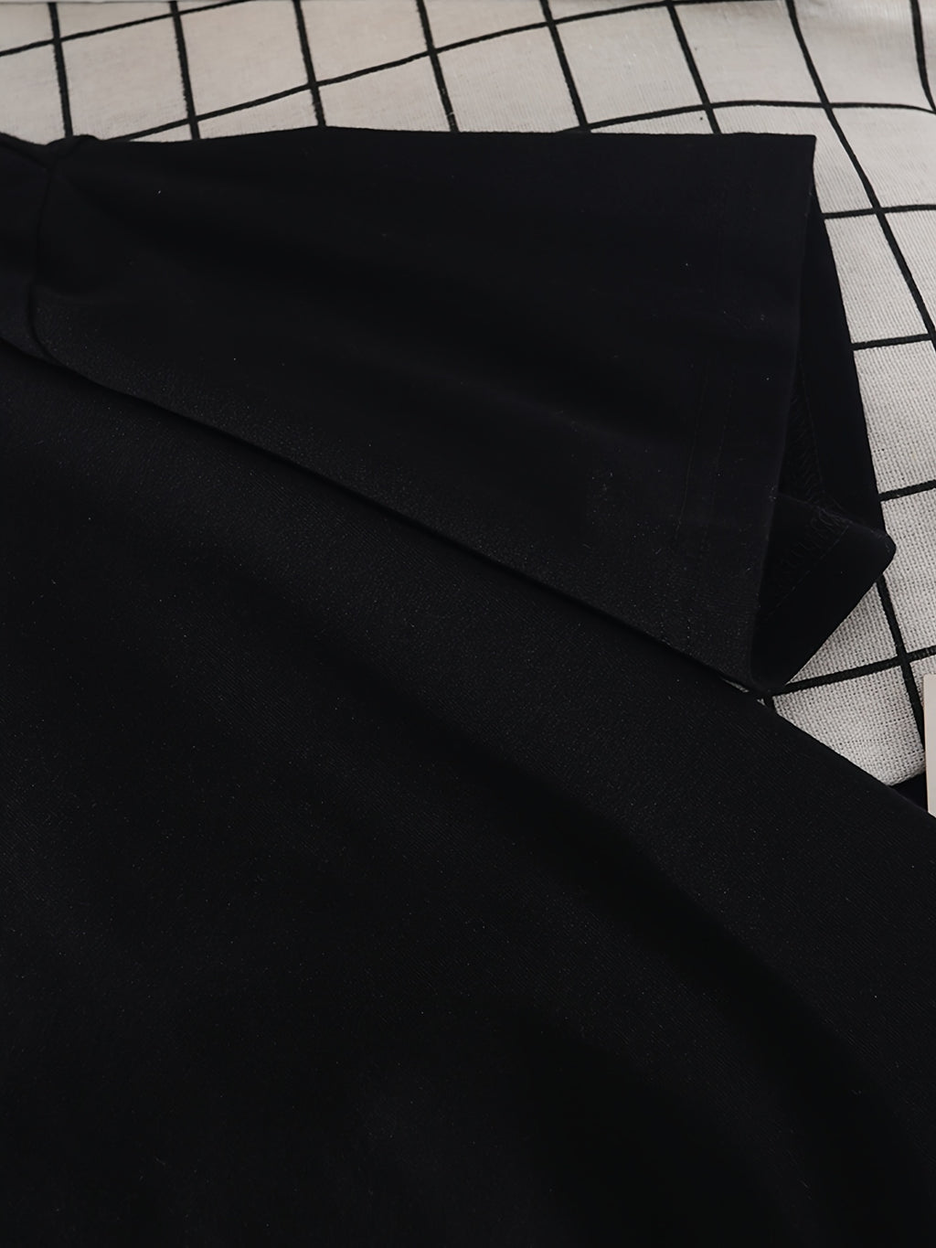 T-shirt grande taille, col rond, manches courtes, esprit décontracté, tissu opaque