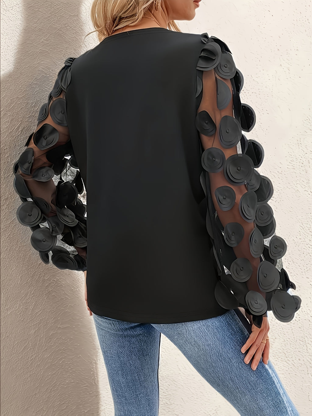 Veste grande taille, fermeture zippée, tissu léger, vu de dos
