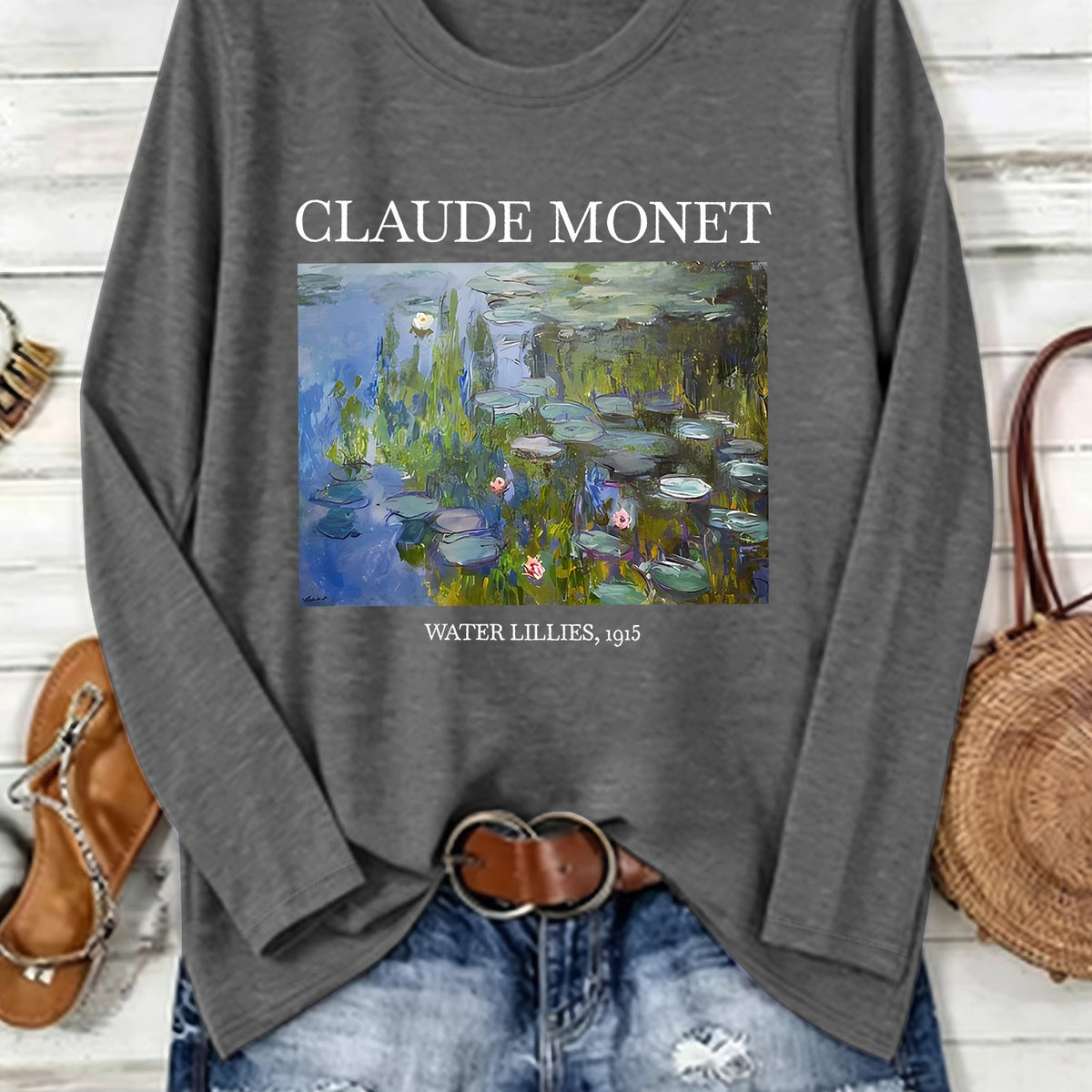 T-shirt grande taille, coupe ample, manches longues, vu de dos