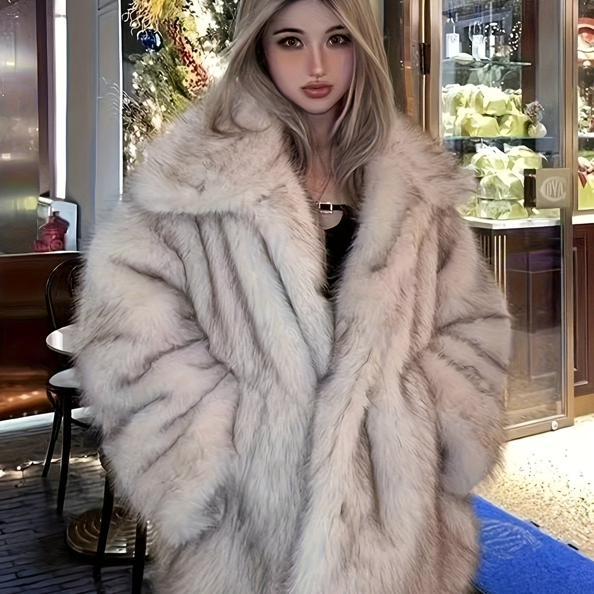 Top grande taille en sherpa — matière : sherpa Image