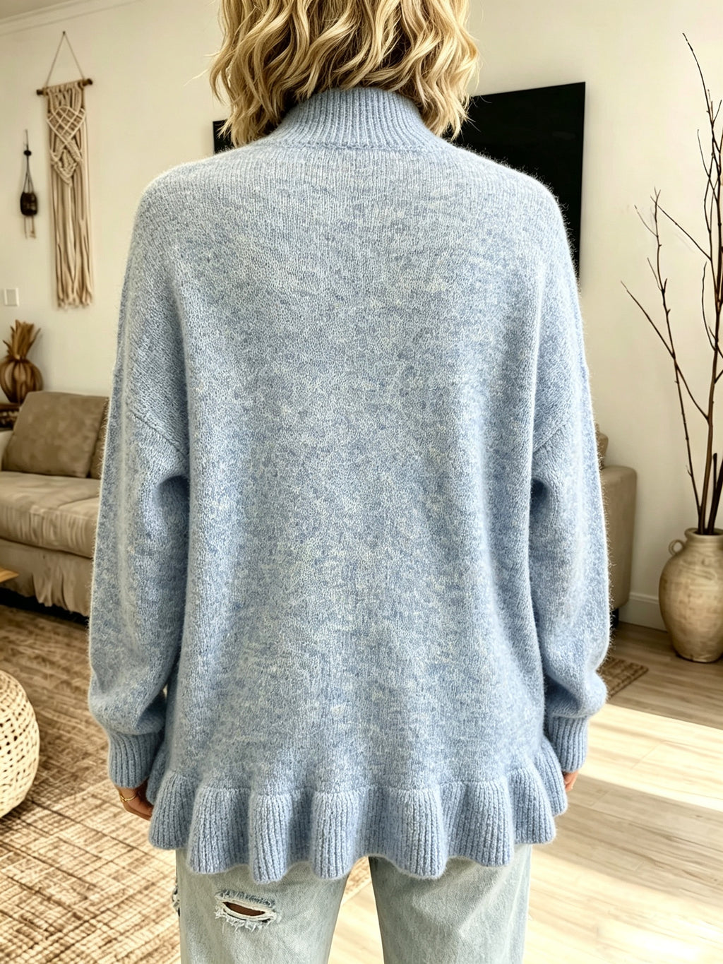 Pull grande taille, manches longues, autre coloris