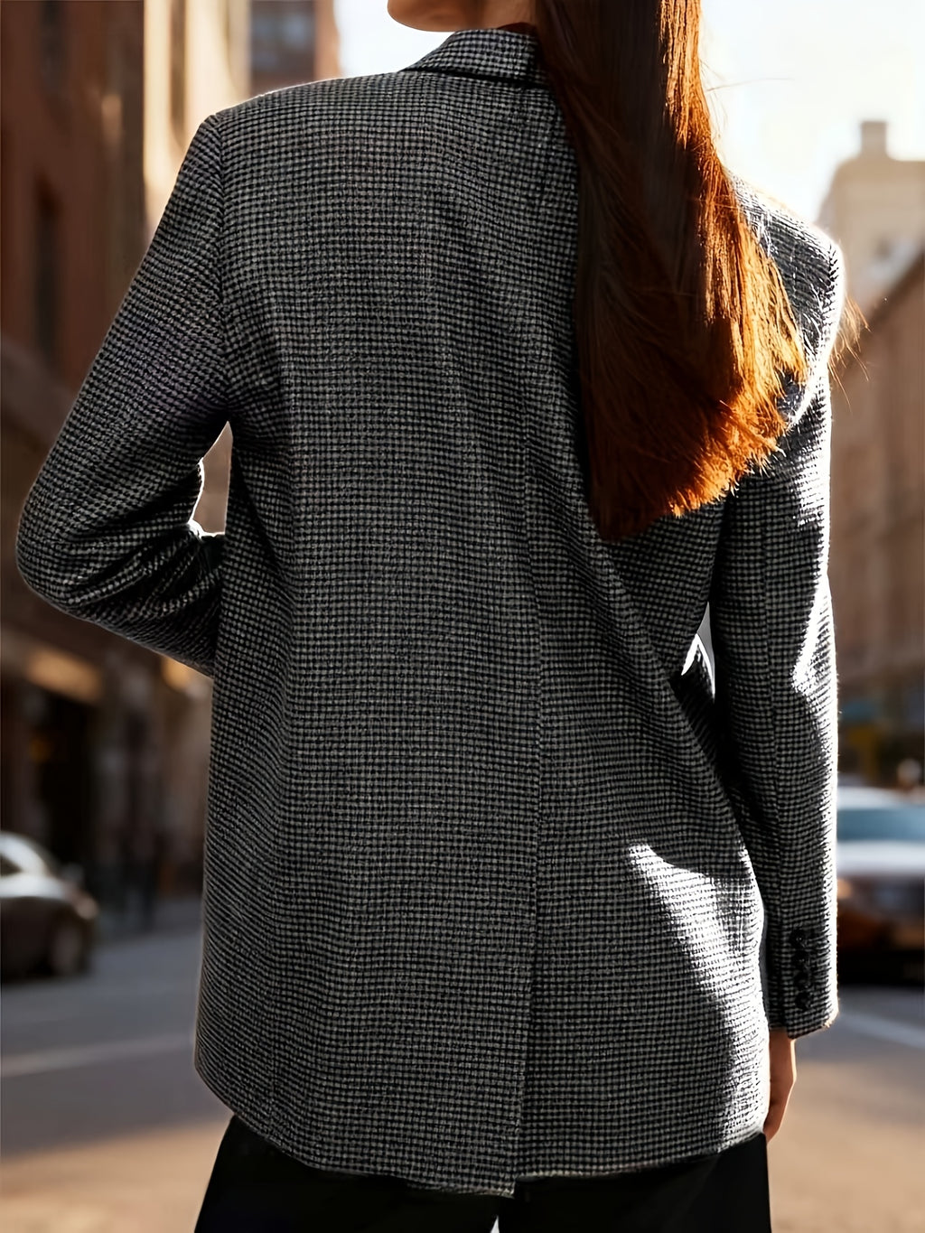 Blazer grande taille en tweed, autre coloris