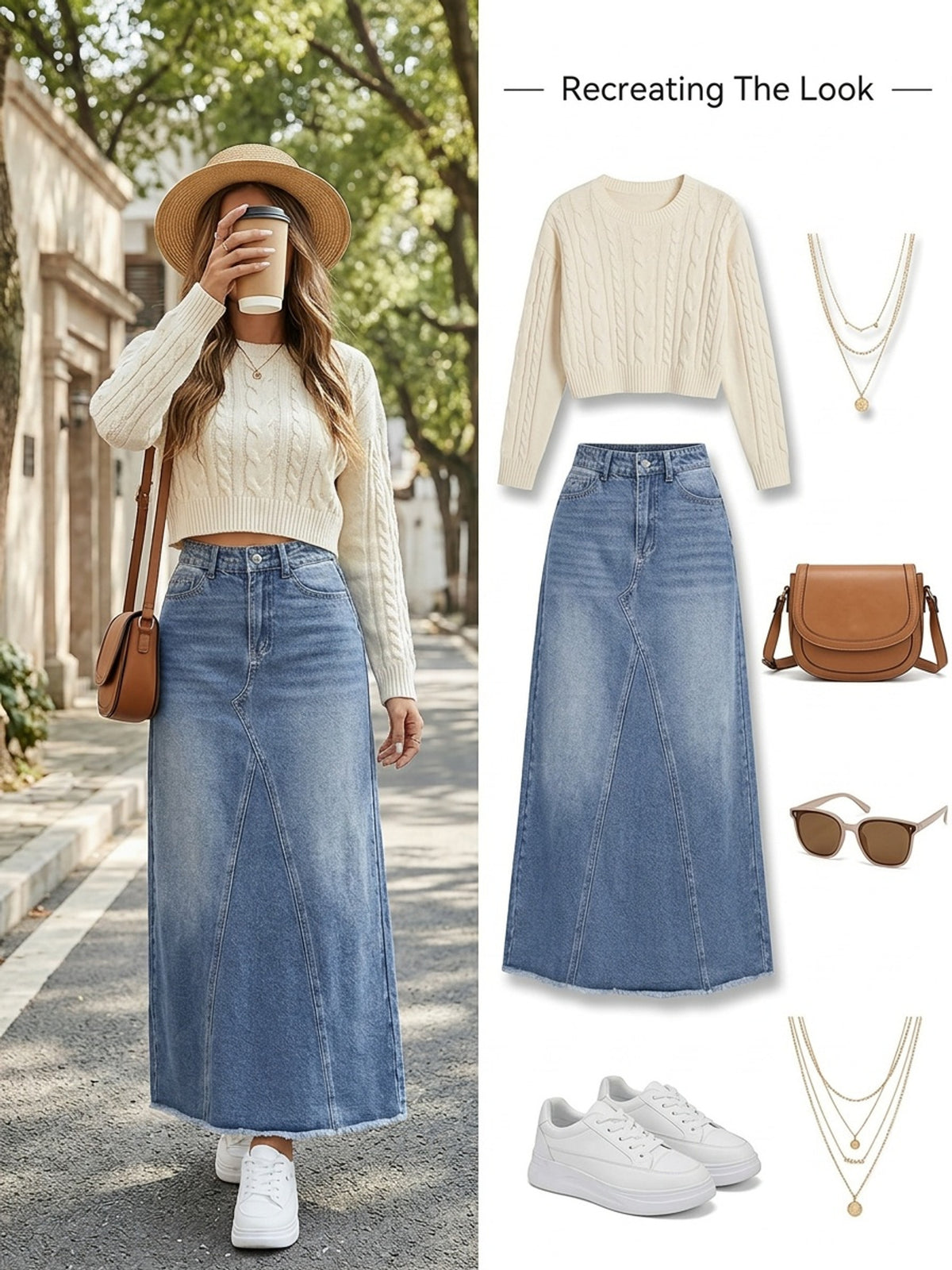 Jupe grande taille, tenue franche, basique du quotidien, vu de dos