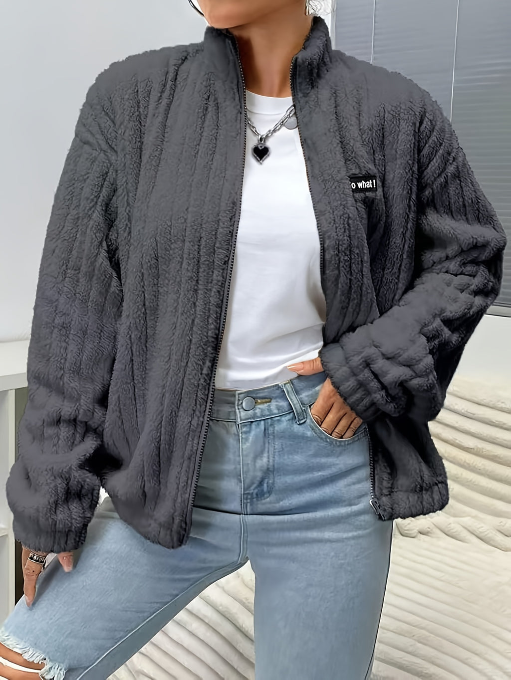 Veste grande taille, doublure, autre coloris