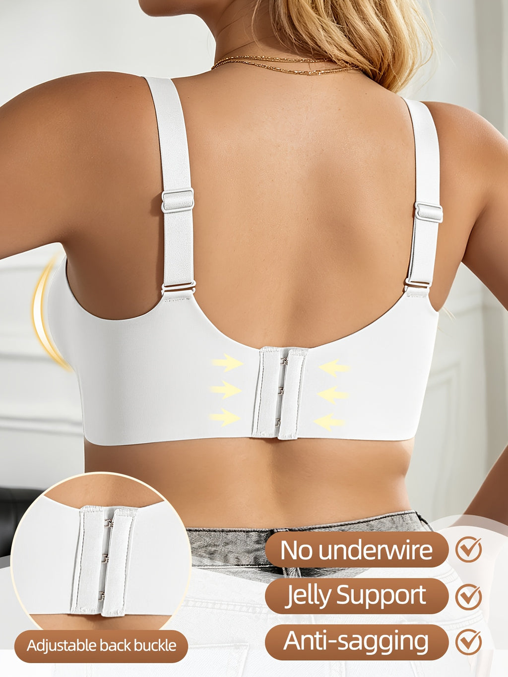 Soutien-gorge grande taille, coupe ample, ligne affirmée, détail du tissu