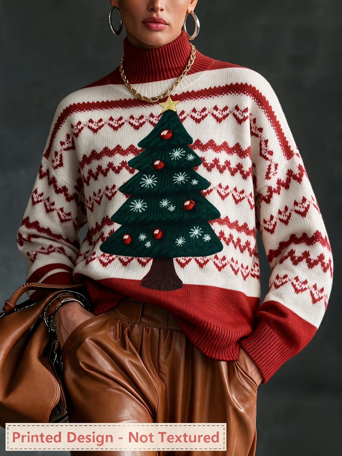 Pull grande taille, coupe oversize, col roulé, chaleur d'hiver, détail du tissu
