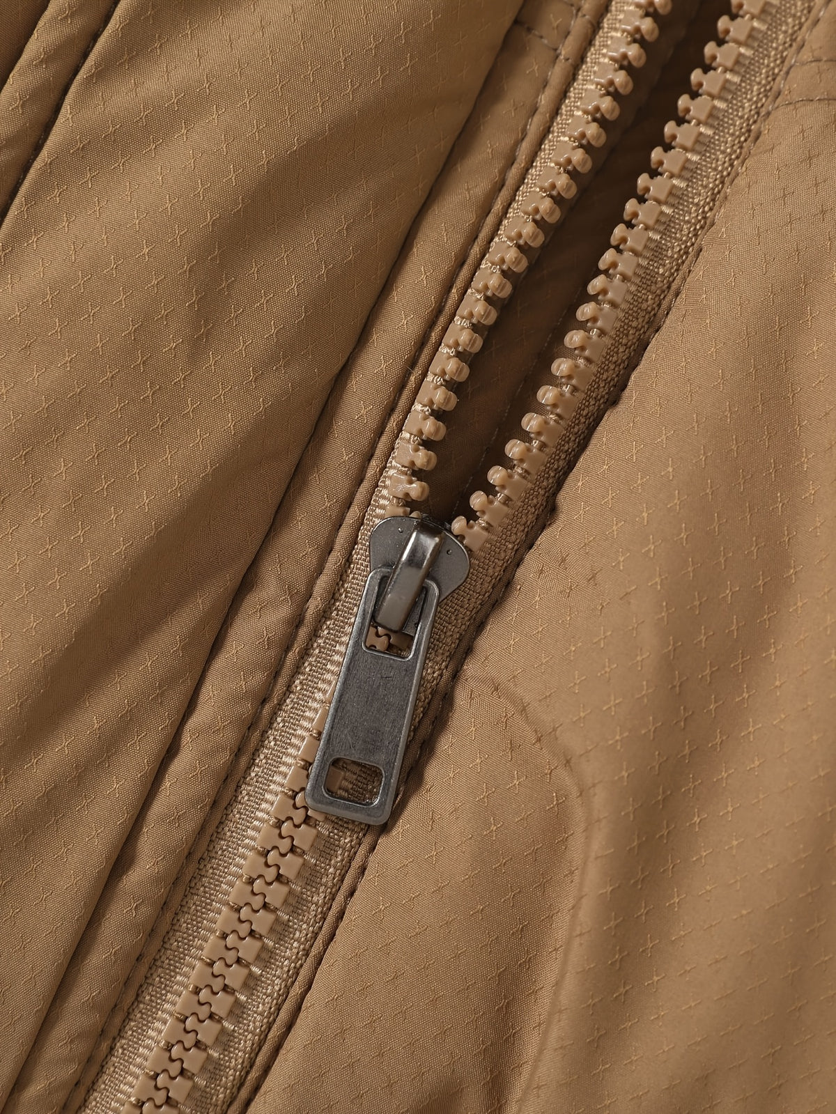 Manteau grande taille, fermeture zippée, chaleur d'hiver, matelassé, porté de face