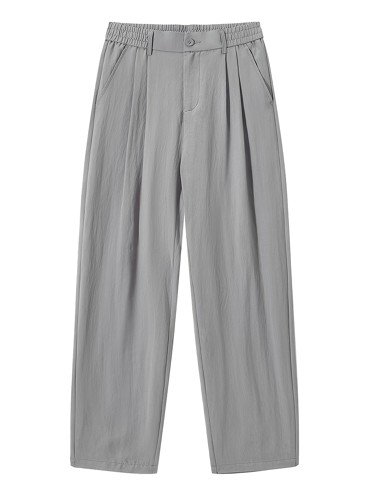 Pantalon grande taille, coupe droite, boutonnage, détail du col
