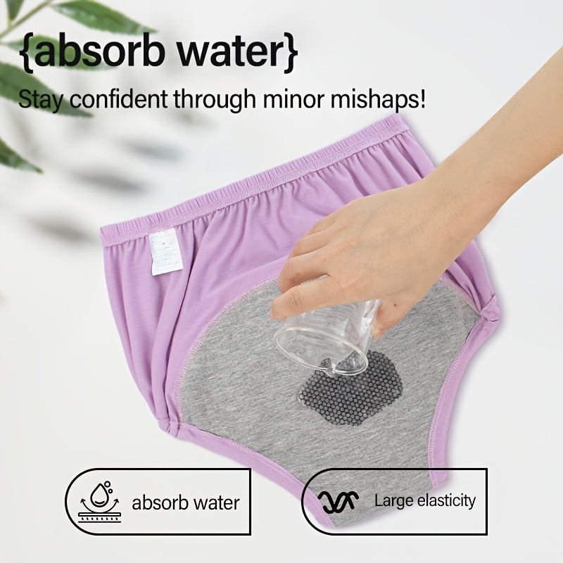 Sous-vêtement absorbant grande taille, tissu épais, porté de face