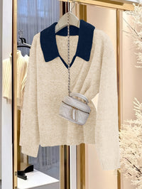 Top grande taille, coupe oversize, manches longues, chaleur d'hiver