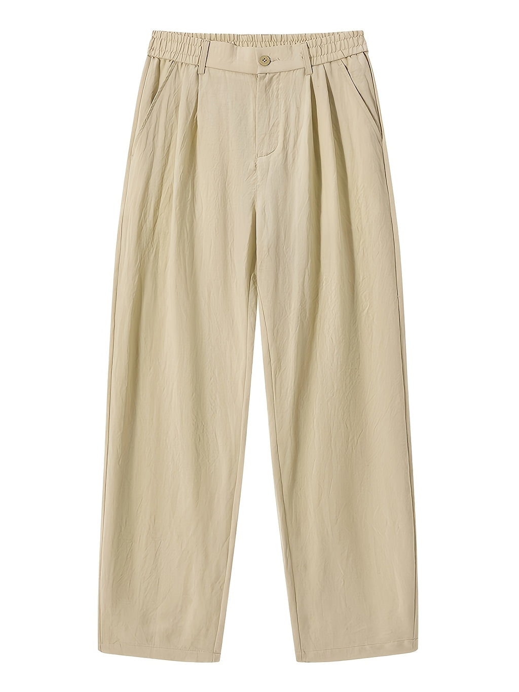 Pantalon grande taille, coupe droite, boutonnage, mise en situation