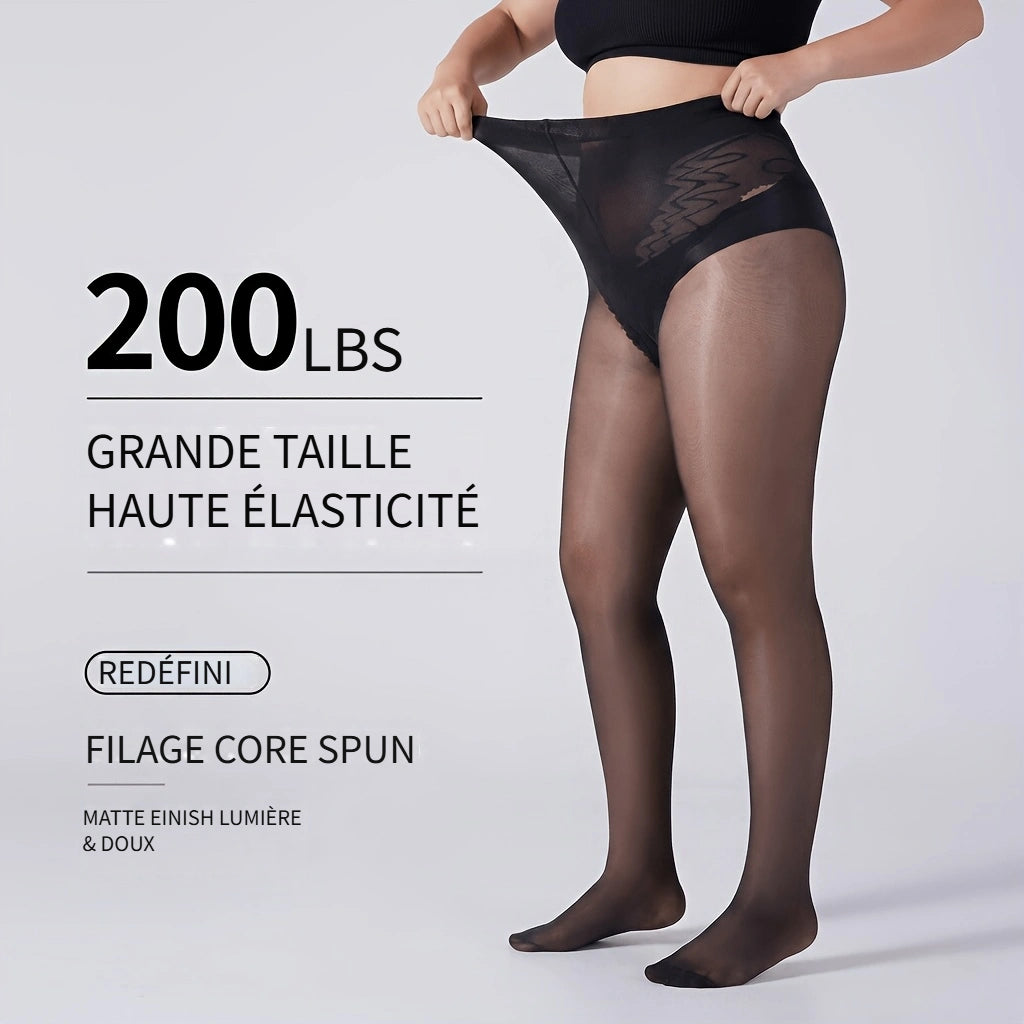 Collant grande taille — Allure élégante, détail du col