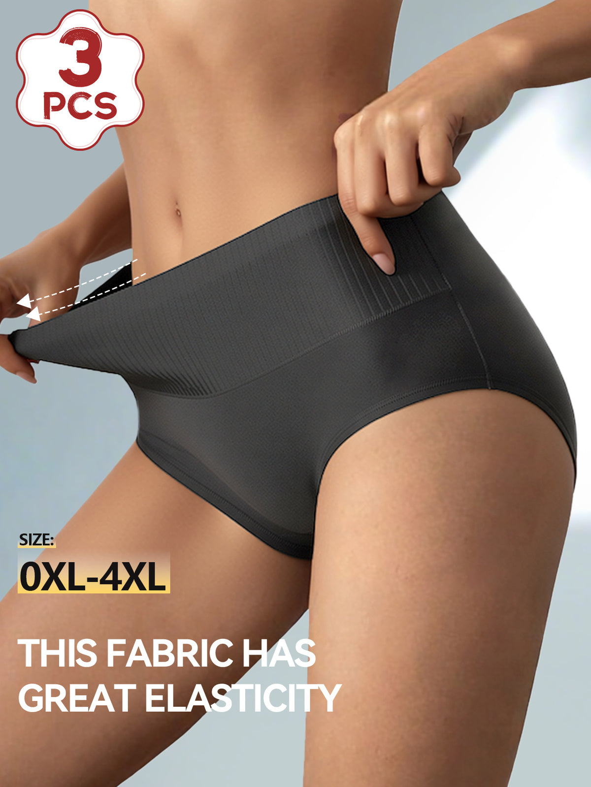 Culotte menstruelle grande taille, ligne épurée — matière : polyester