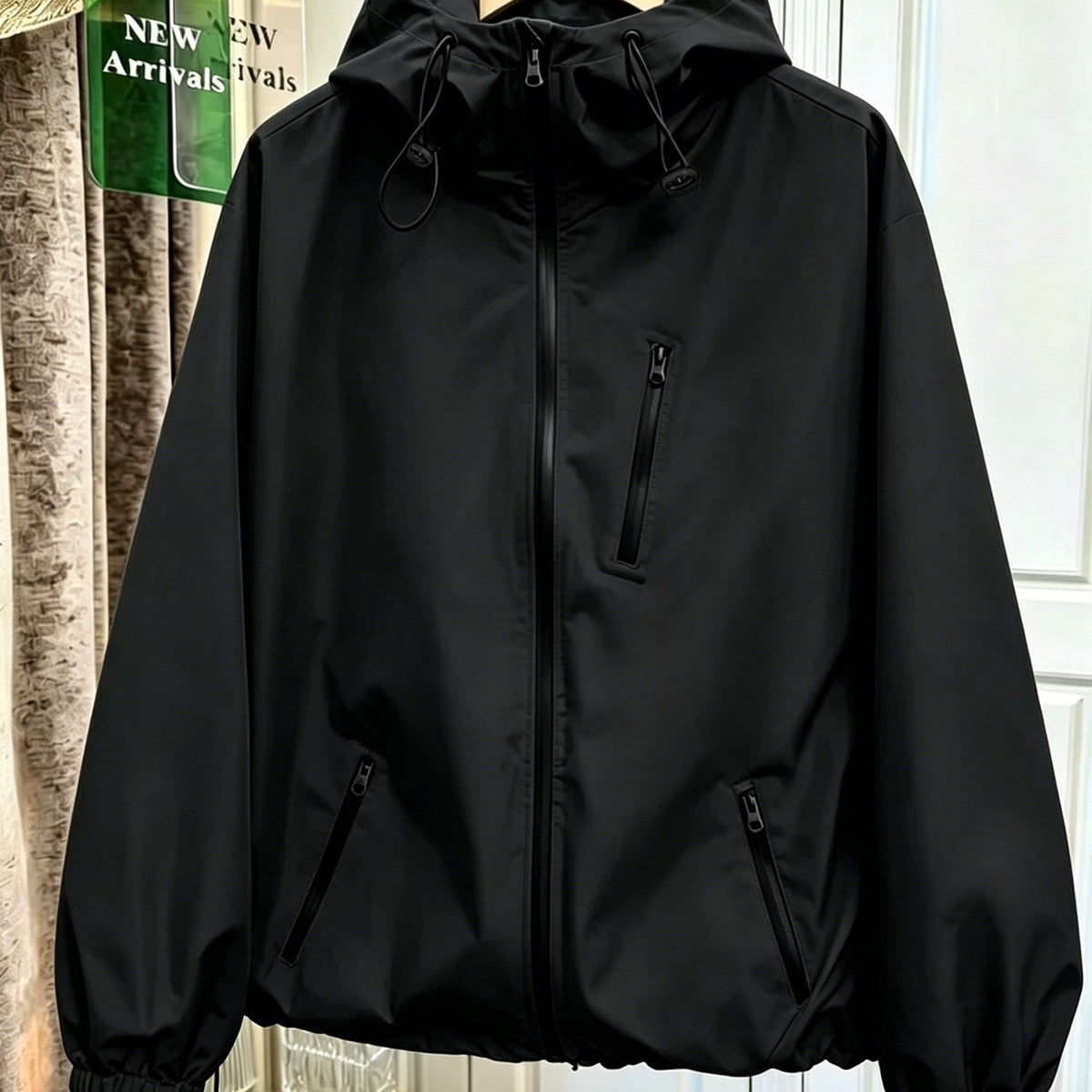 Veste grande taille, poches pratiques, coupe-vent — matière : polyester