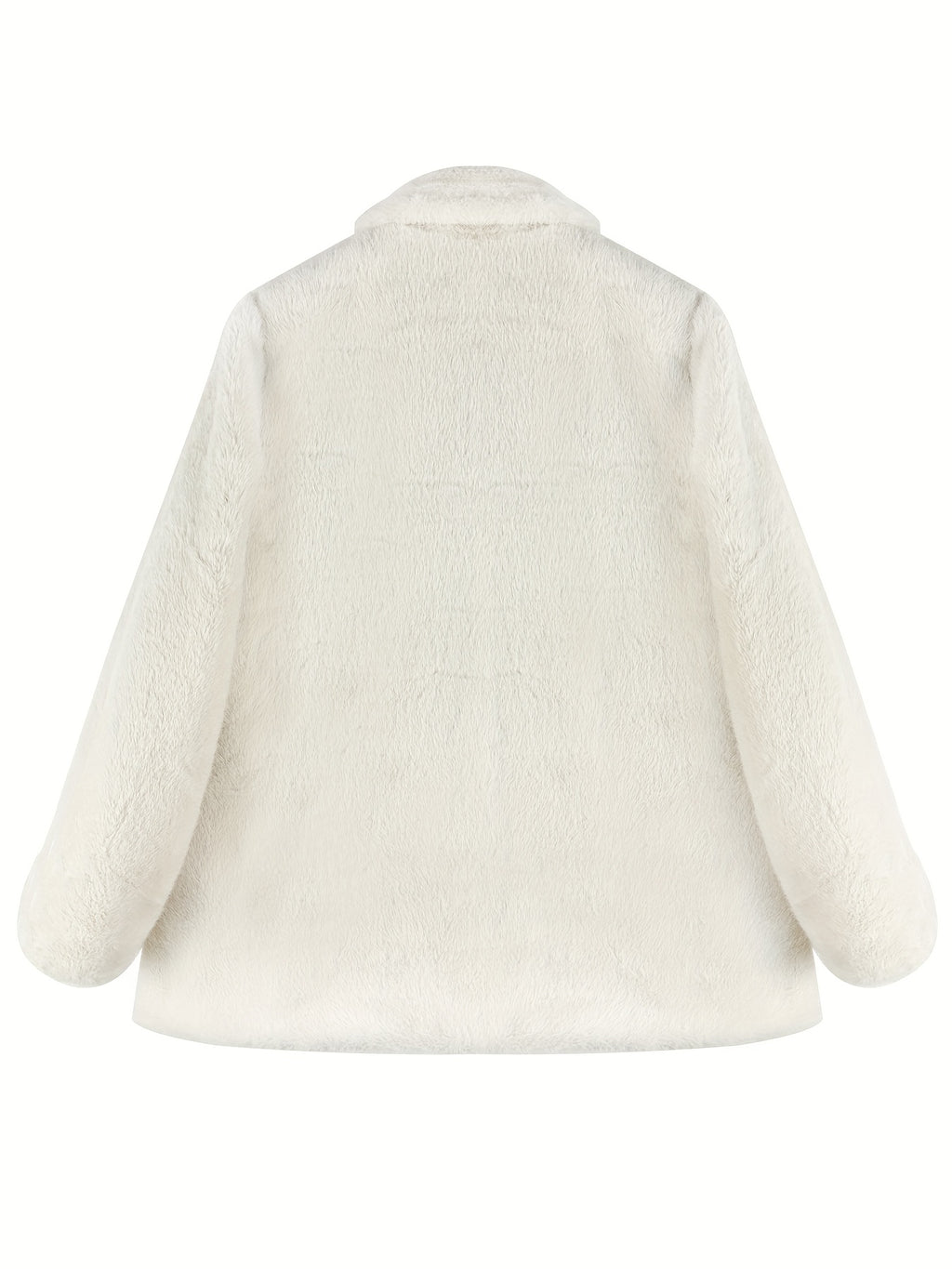 Manteau grande taille, coupe oversize, col à revers, boutonnage — composition : 100% Polyester