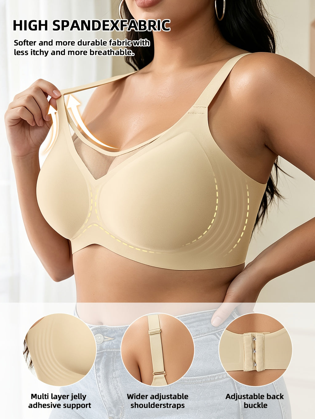 Soutien-gorge grande taille — Minimiseur à dos en U échancré
