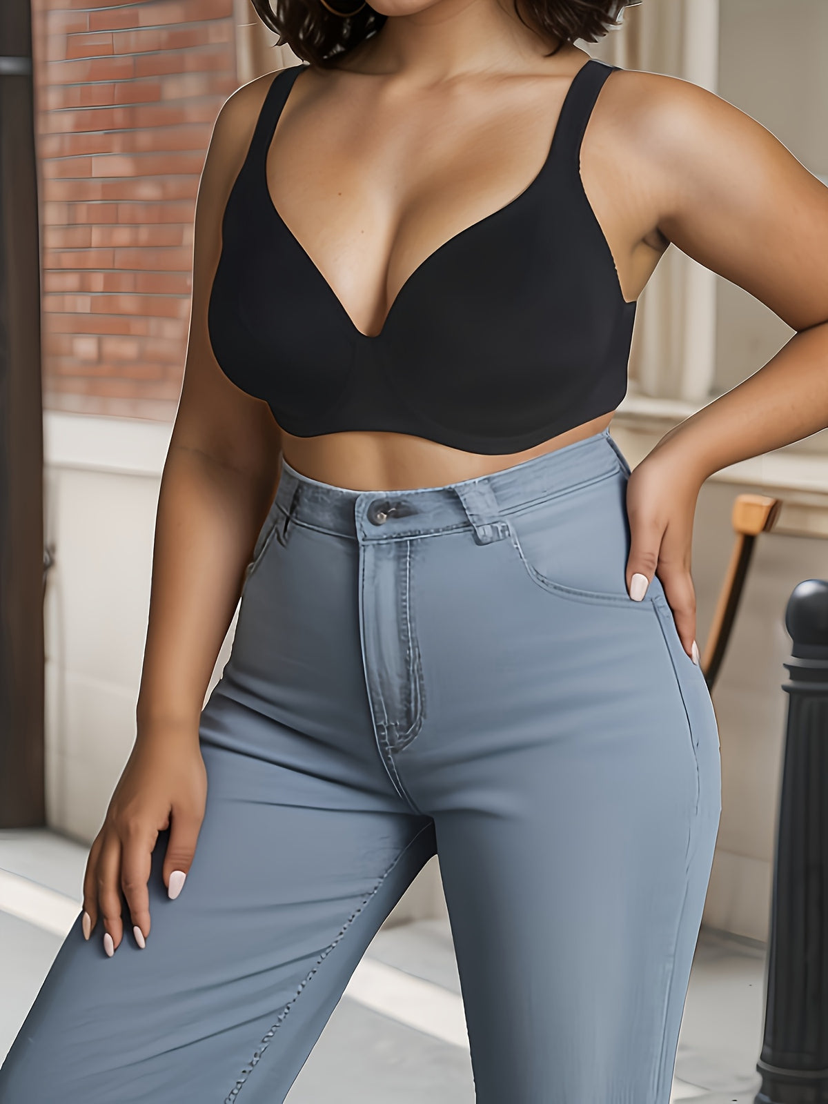 Soutien-gorge grande taille — Deux tissus et zéro relief