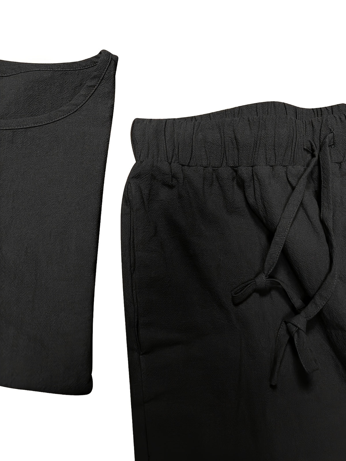 Ensemble grande taille en lin, coupe ample, tenue souple