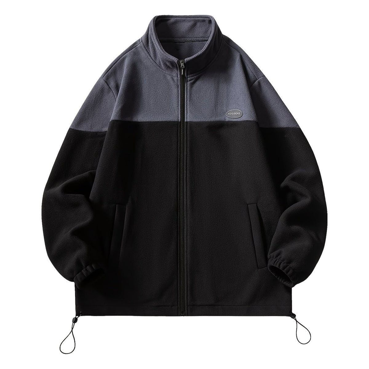 Veste grande taille, color block — matière : polyester