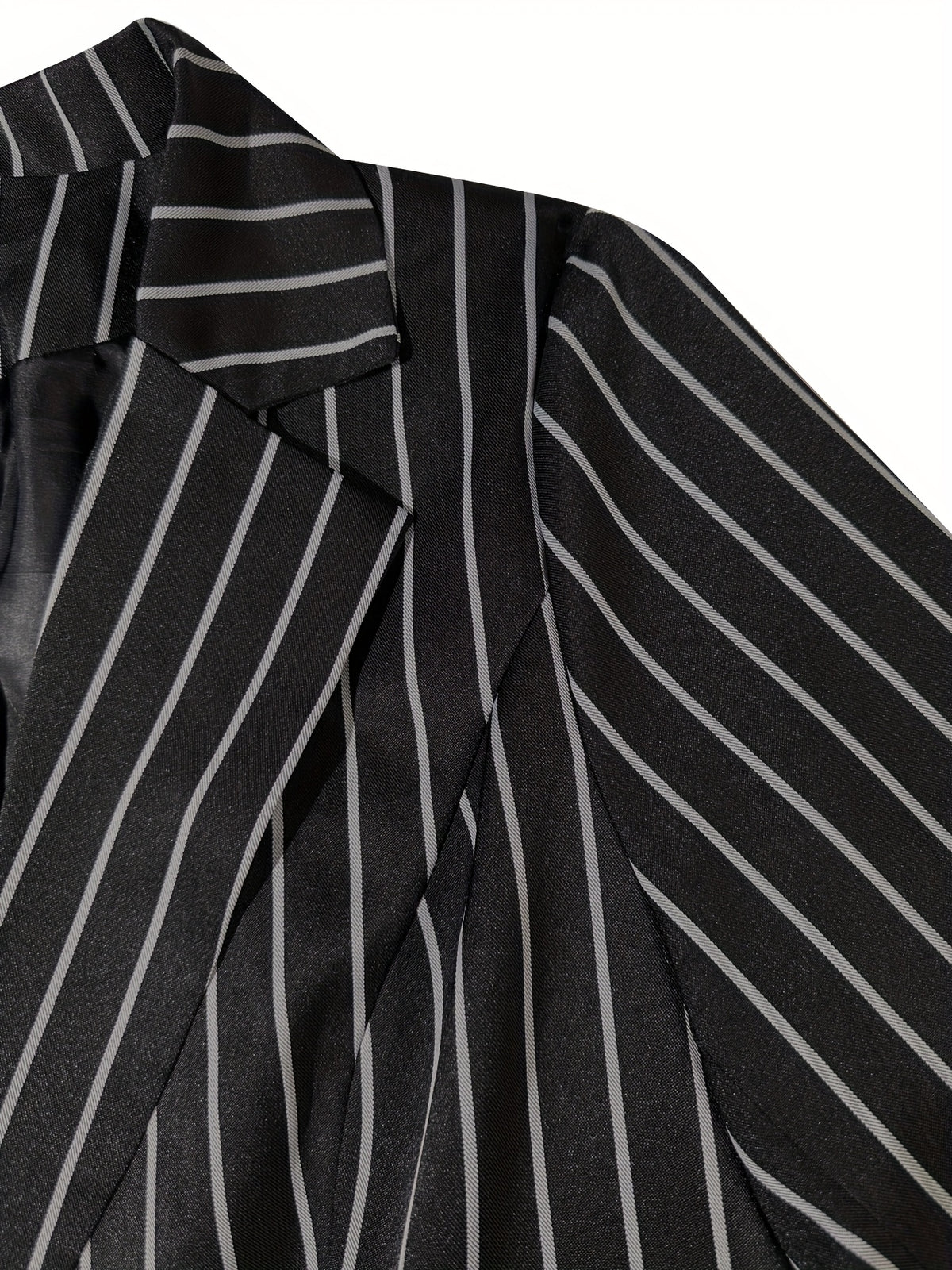 Veste grande taille à rayures, manches longues, visuel produit