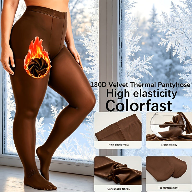 Collant grande taille — Coupe ample et doublure — matière : polyester