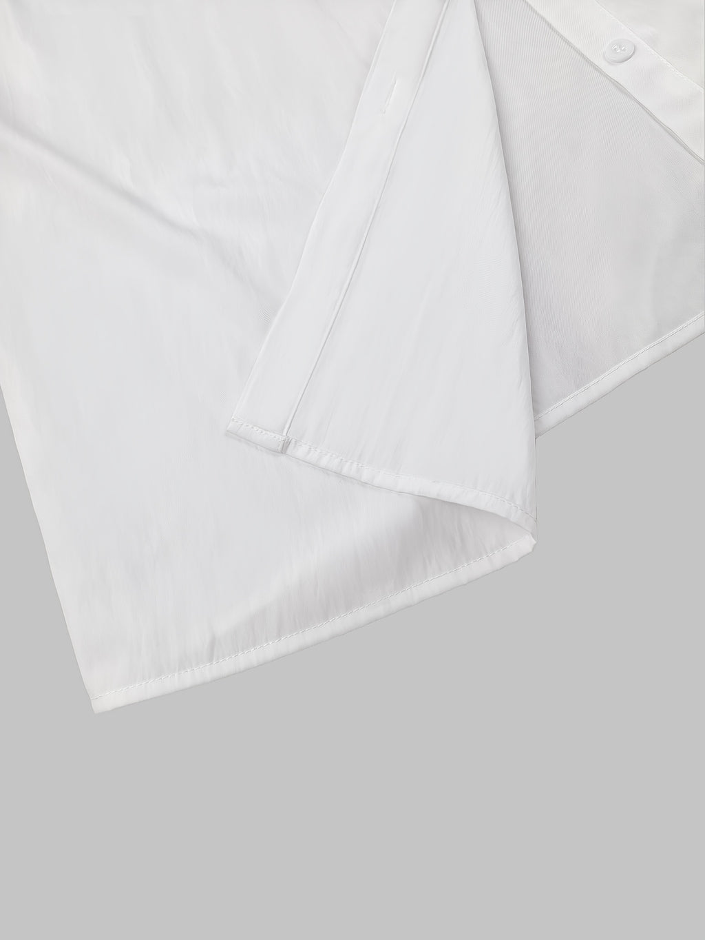 Chemise grande taille en dentelle, col, porté de face