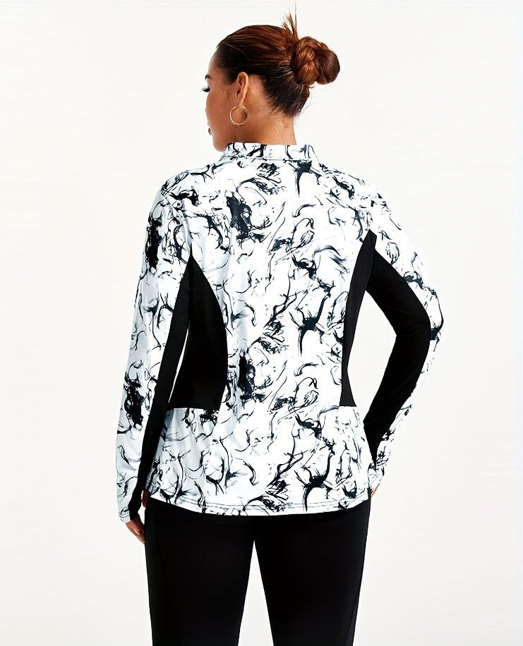 Veste grande taille, coupe oversize, manches longues, vu de dos