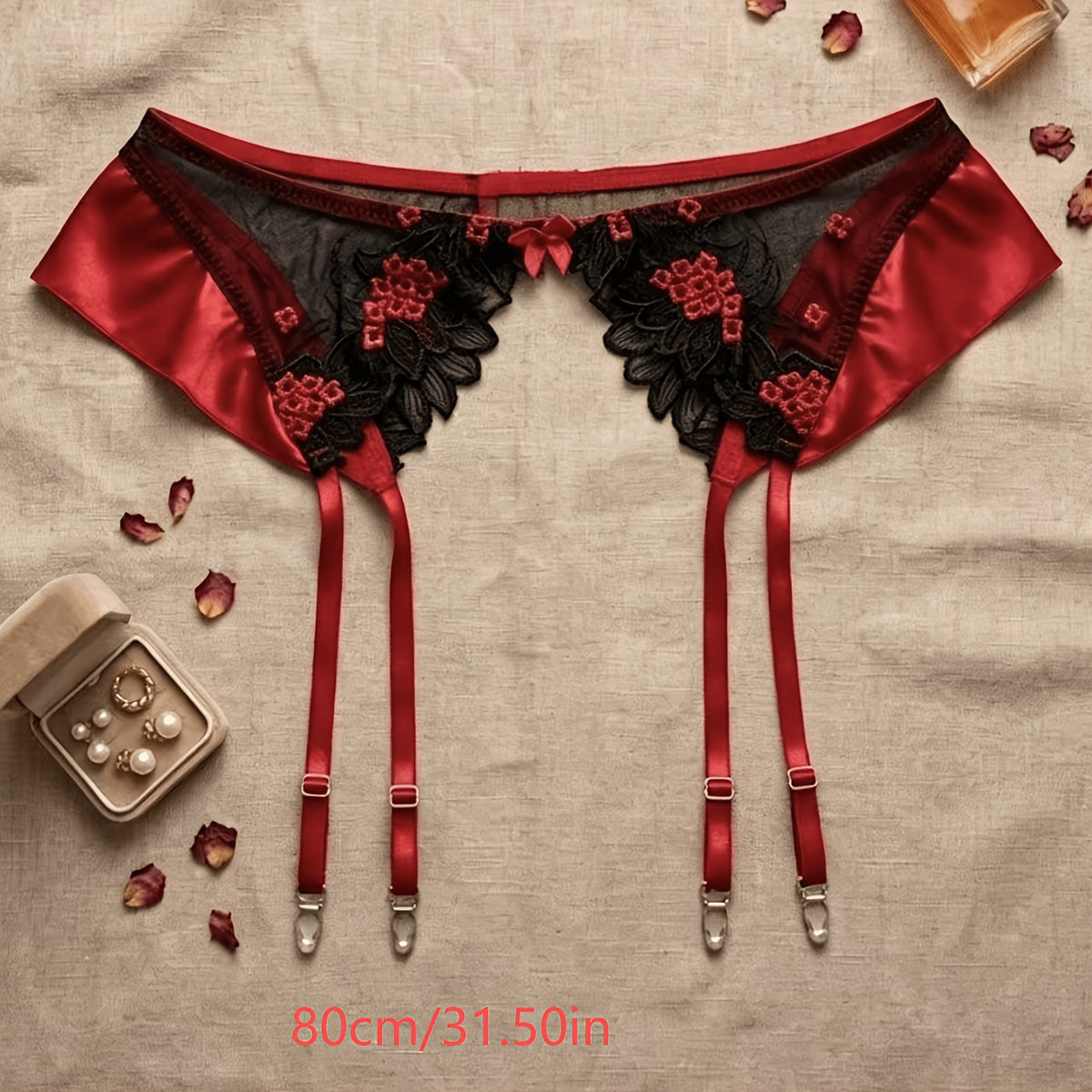 Collant grande taille à broderies — matière : polyester Image