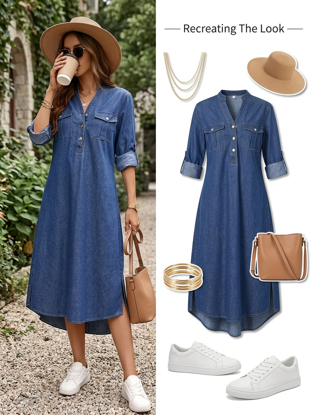 Robe grande taille, coupe ajustée, col V, tenue franche, tissu opaque