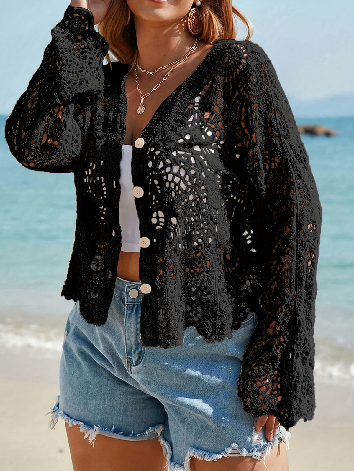 Kimono grande taille, vu de dos