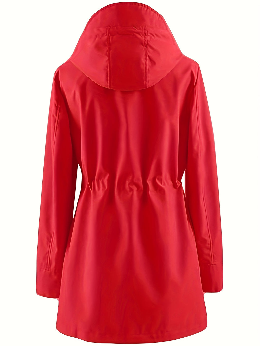 Veste grande taille à carreaux, coupe oversize, capuche, porté de face