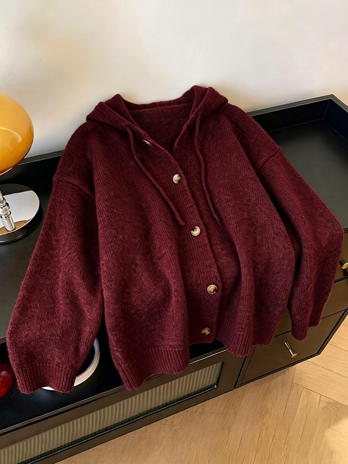 Cardigan grande taille, coupe ample, manches longues, chaleur d'hiver, détail du tissu
