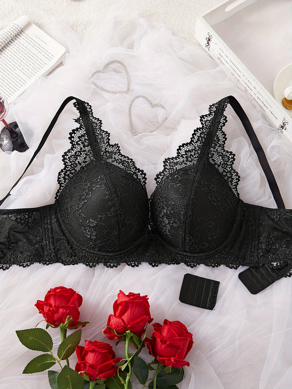 Soutien-gorge grande taille — Dentelle festonnée six coloris