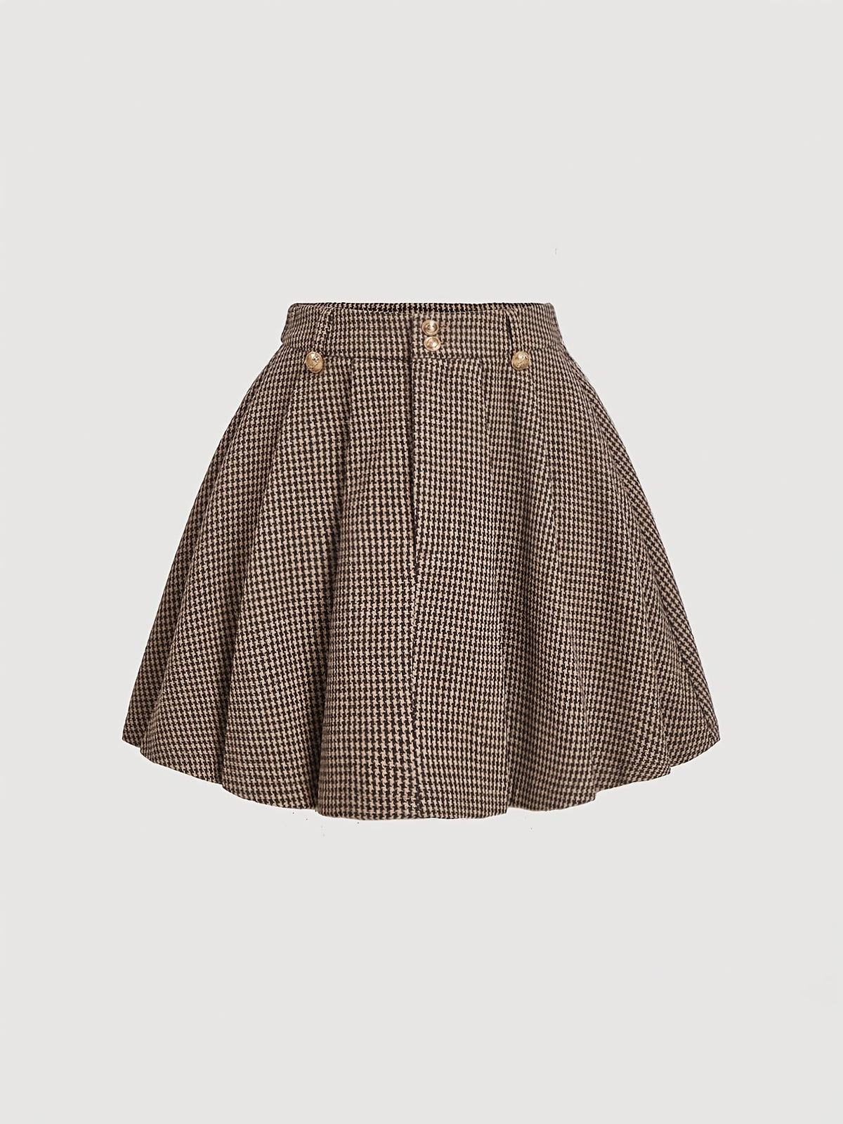Jupe grande taille, boutonnage, plissé, allure élégante — composition : 100% Polyester