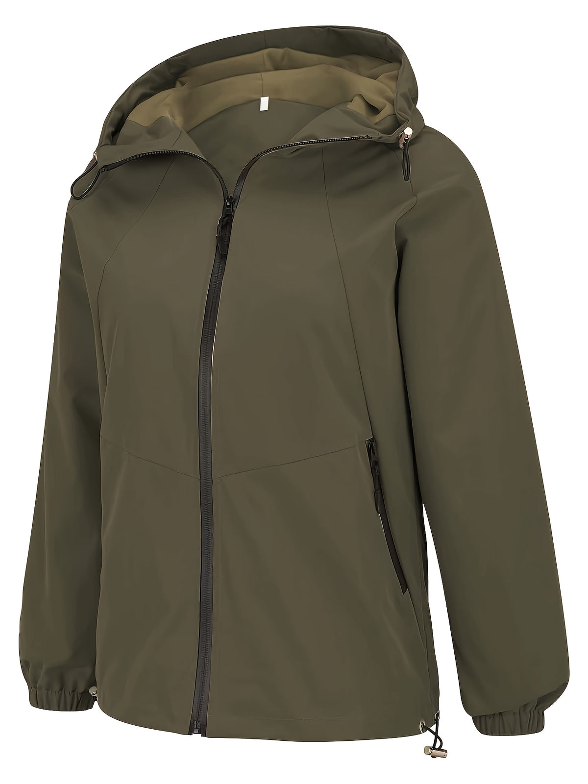 Manteau grande taille, fermeture zippée, esprit trench, visuel produit