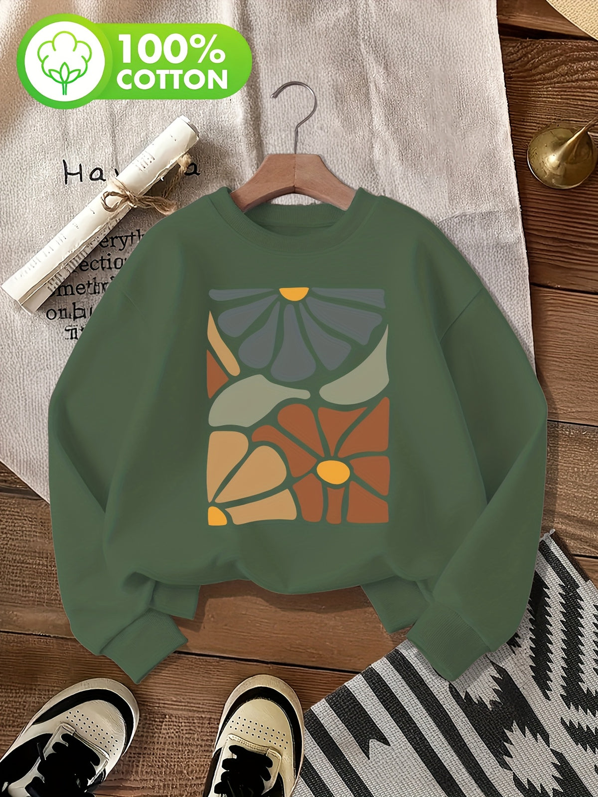 Pull grande taille, col rond, toucher naturel, chaleur d'hiver, gros plan