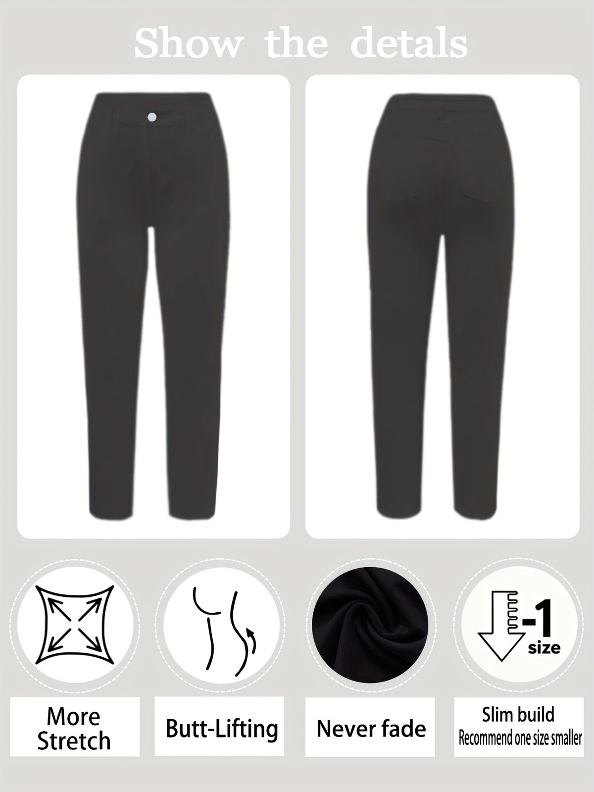 Legging grande taille, coupe longue, tombé fluide, détail du col