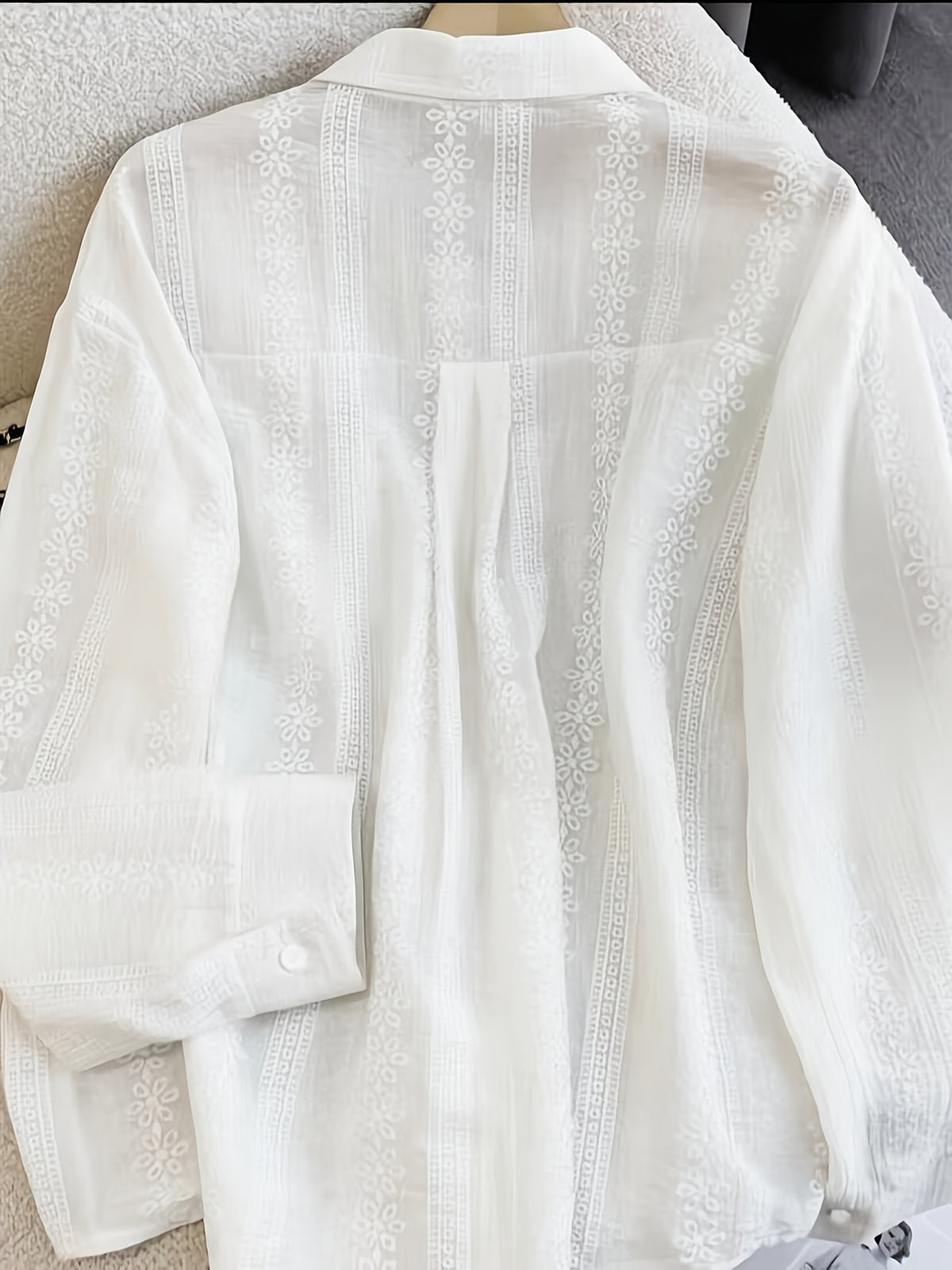 Chemise grande taille, manches longues