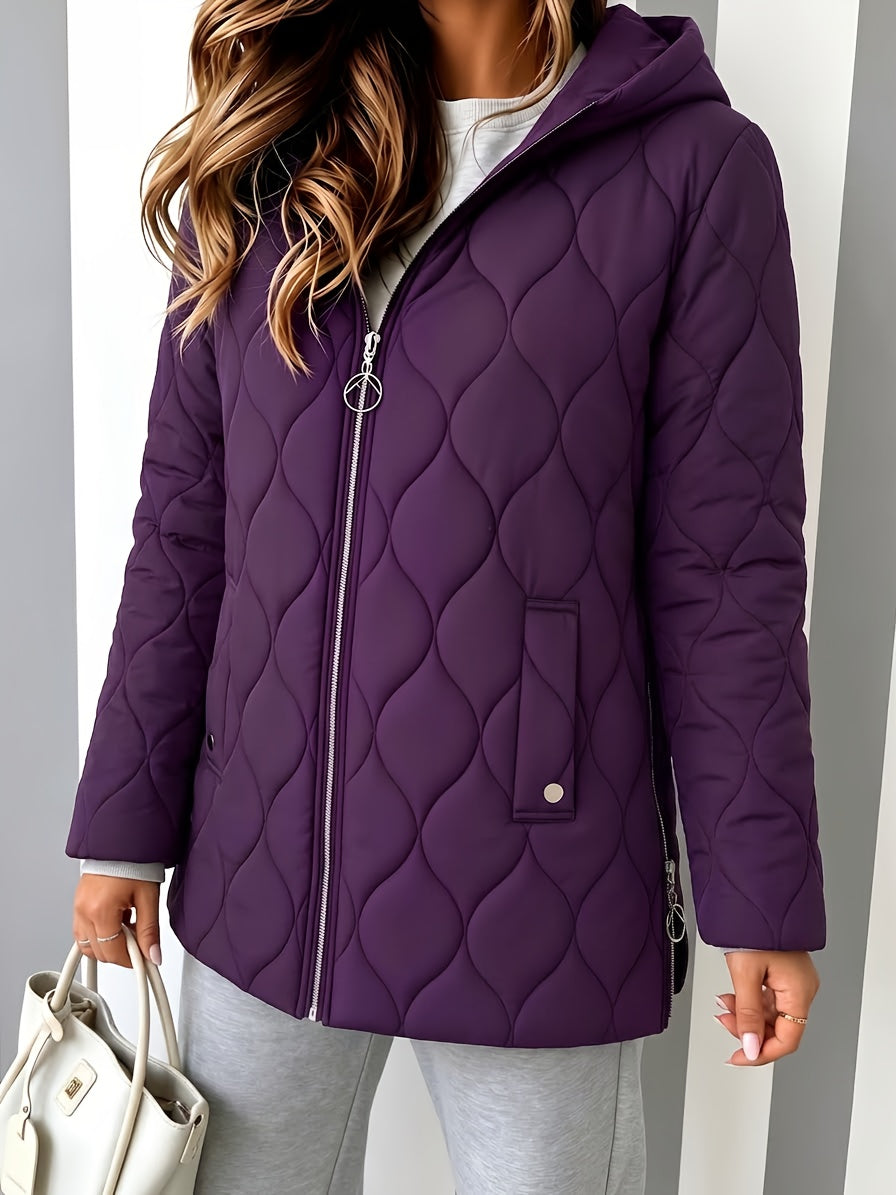 Manteau grande taille, coupe ample, capuche, visuel produit