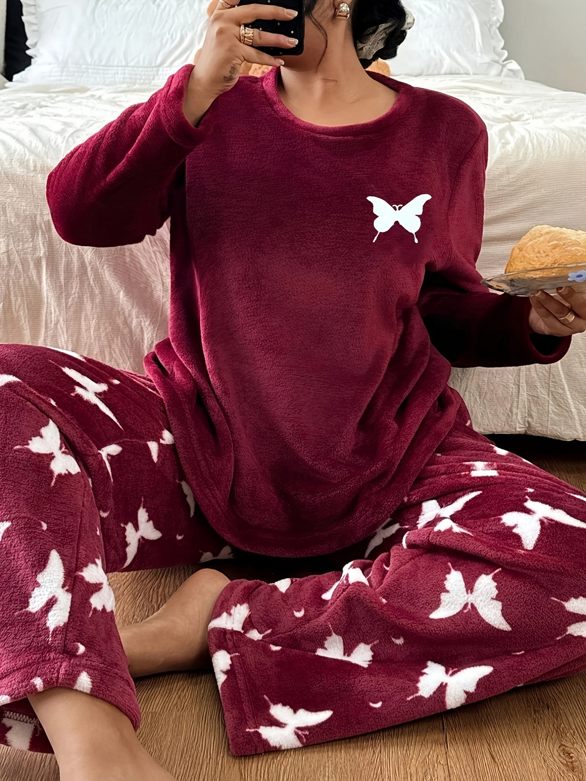 Pyjama grande taille, chaleur d'hiver, esprit décontracté Image