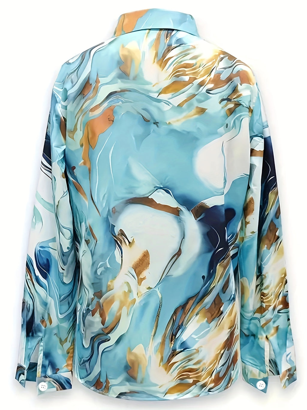 Chemise grande taille en dégradé, manches longues
