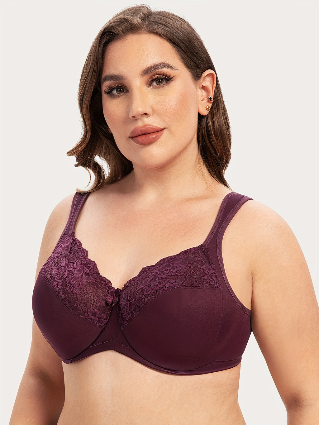 Soutien-gorge emboîtant grande taille — Dentelle florale